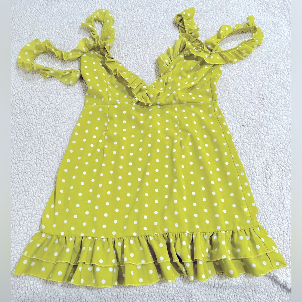 Lime Green Polka Dot Dress